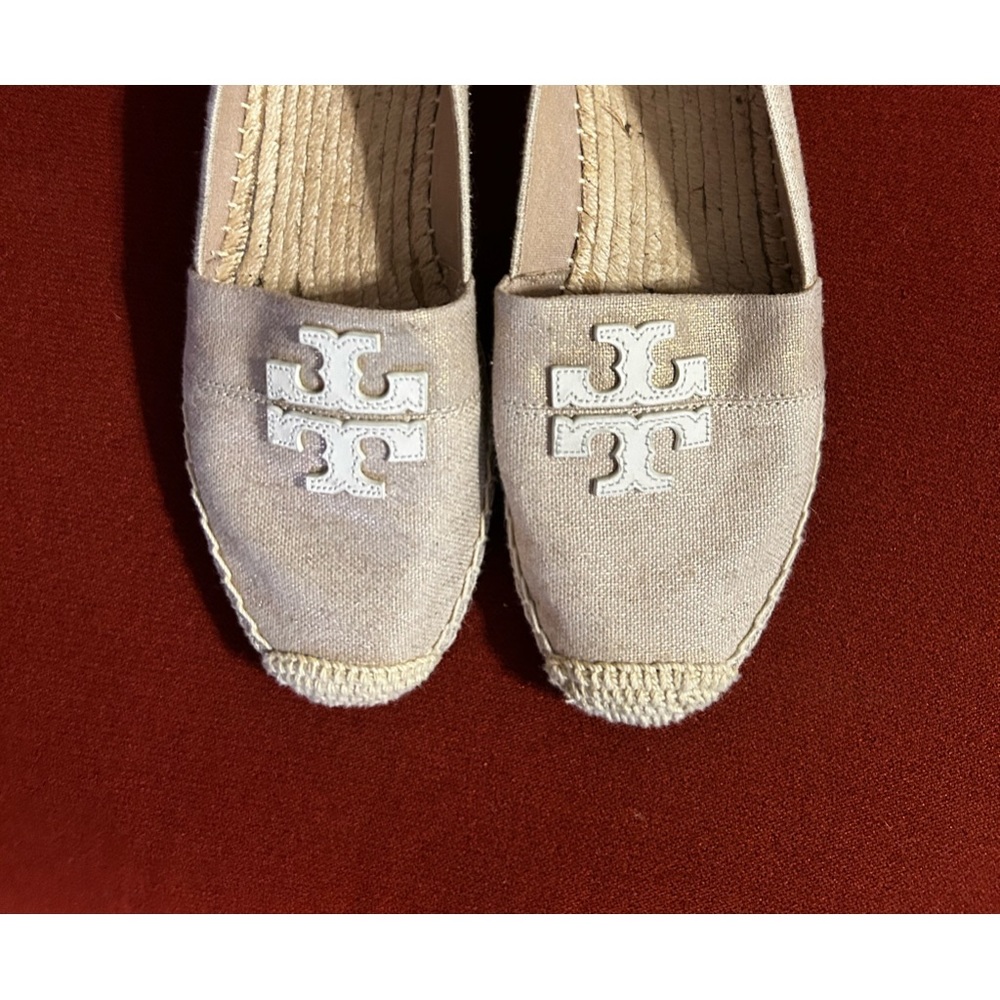 Tory Burch Gold Canvas Shoes